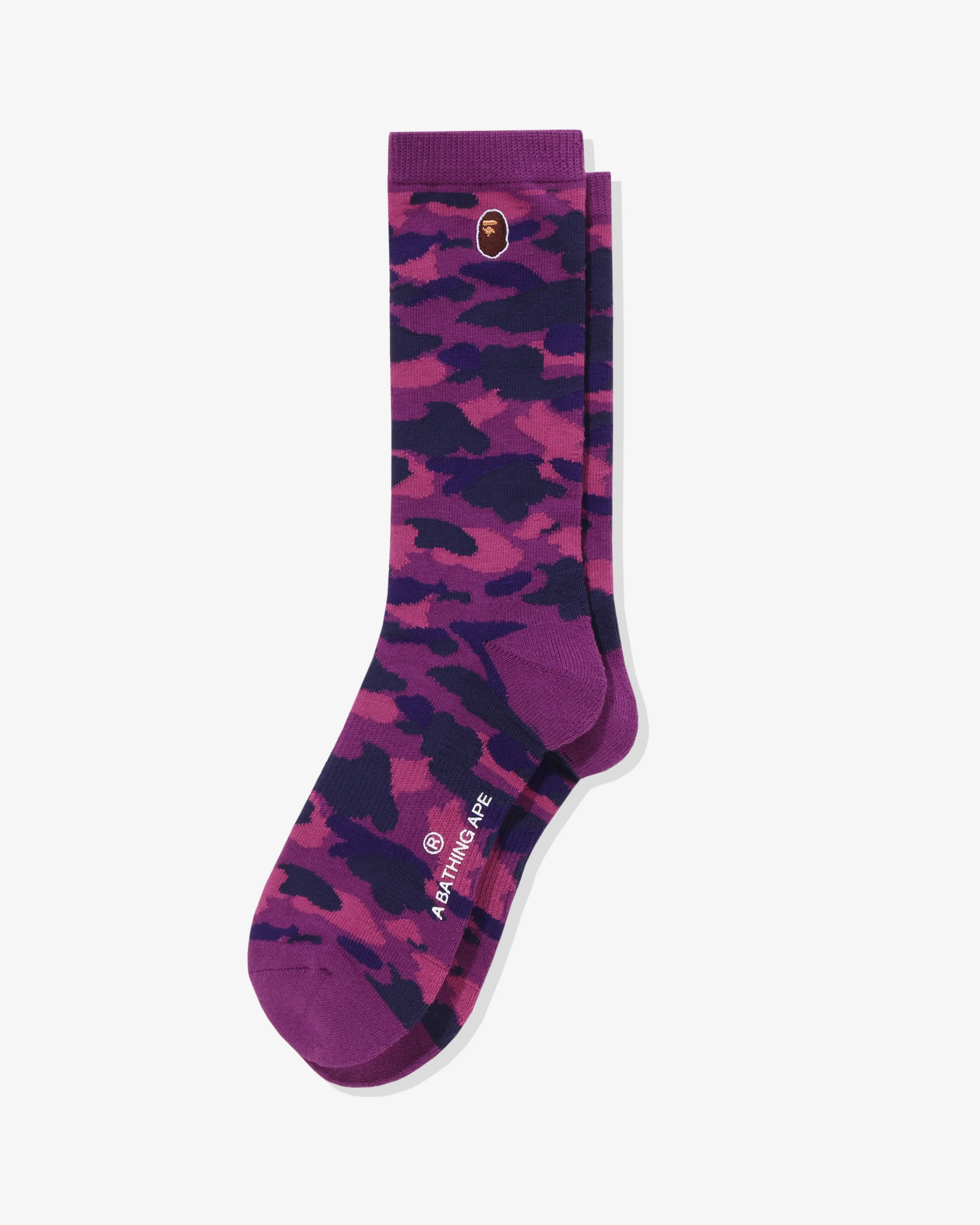 BAPE COLOR CAMO APE HEAD ONE POINT SOCKS - Image 3