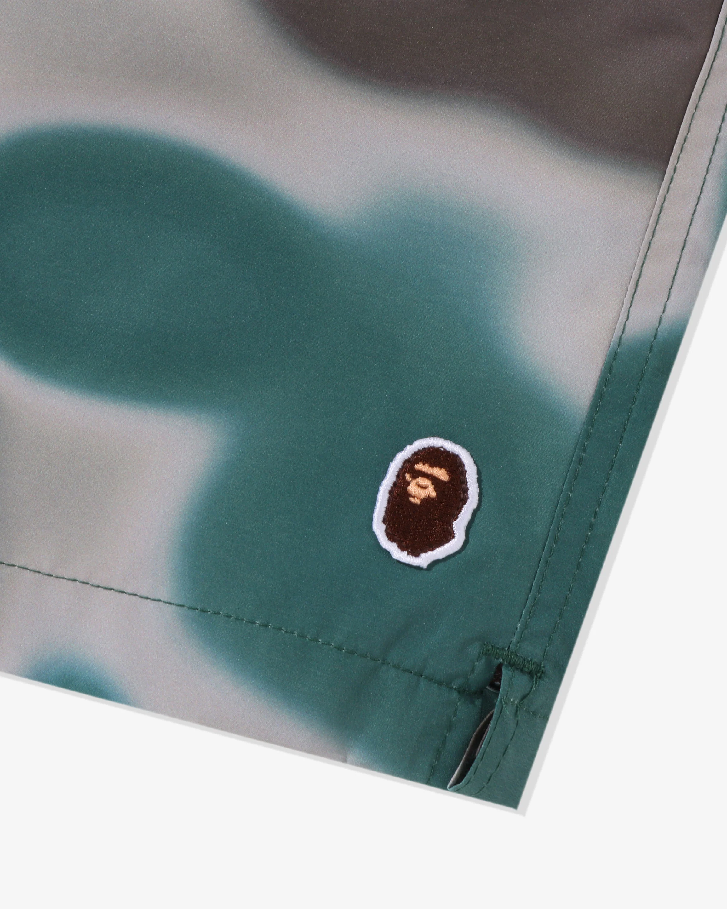 BAPE LIQUID CAMO ONE POINT BEACH SHORTS - OLIVEDRAB - Image 3