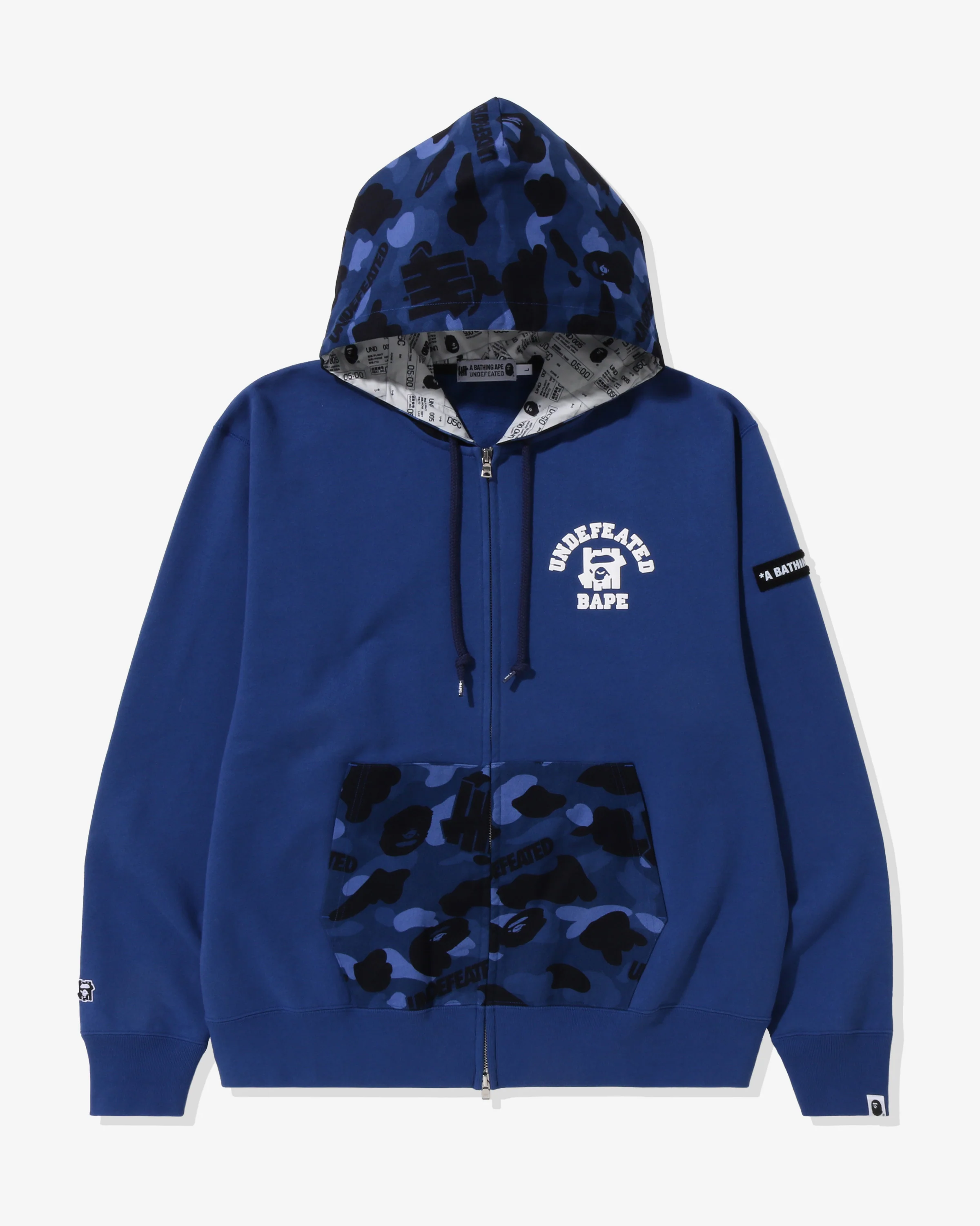 BAPE X UNDEFEATED COLOR CAMO RELAXED ZIP HOODIE - Image 9