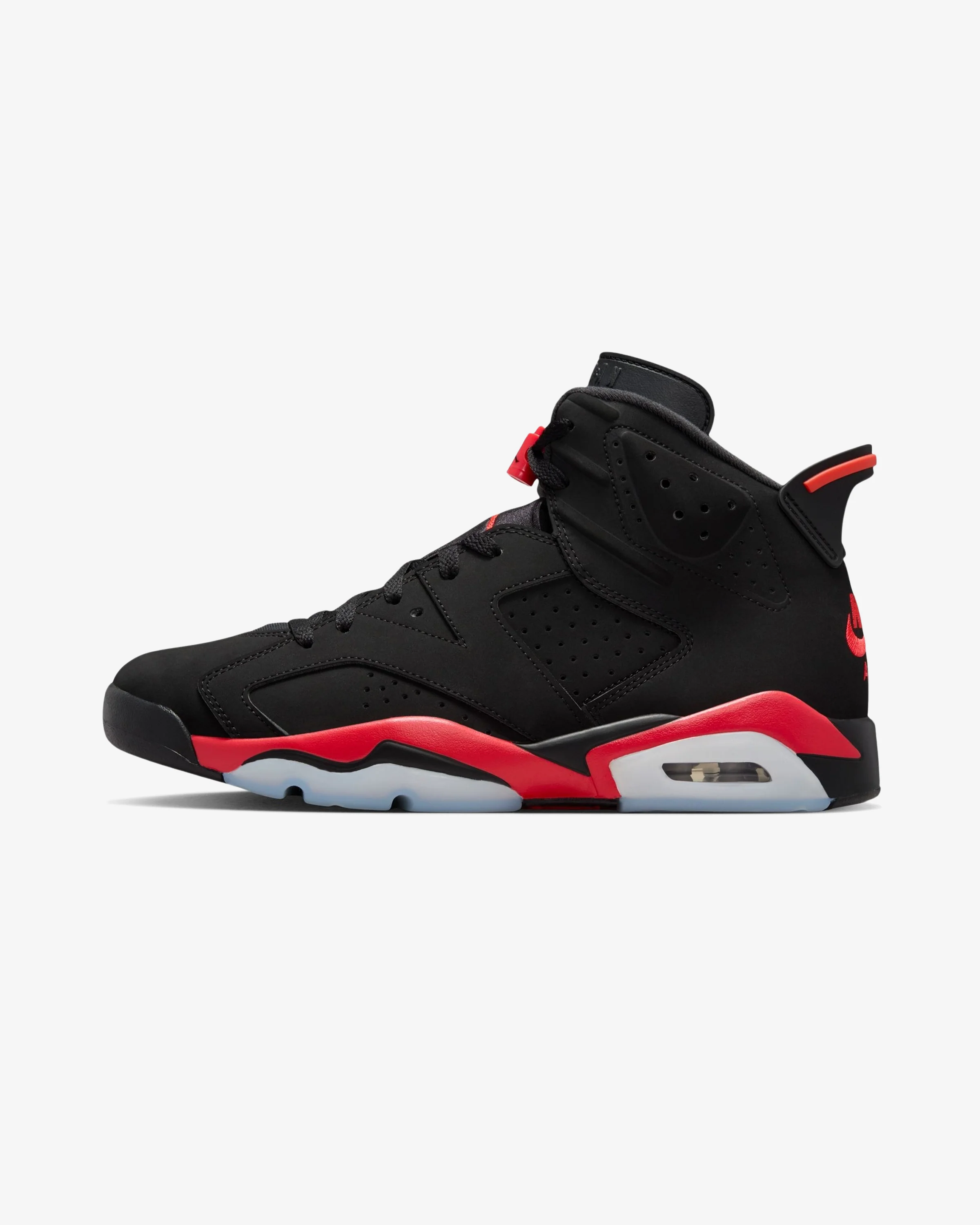 JORDAN AJ 6 RETRO 'INFRARED'  - BLACK/ LIGHT CRIMSON - Image 2