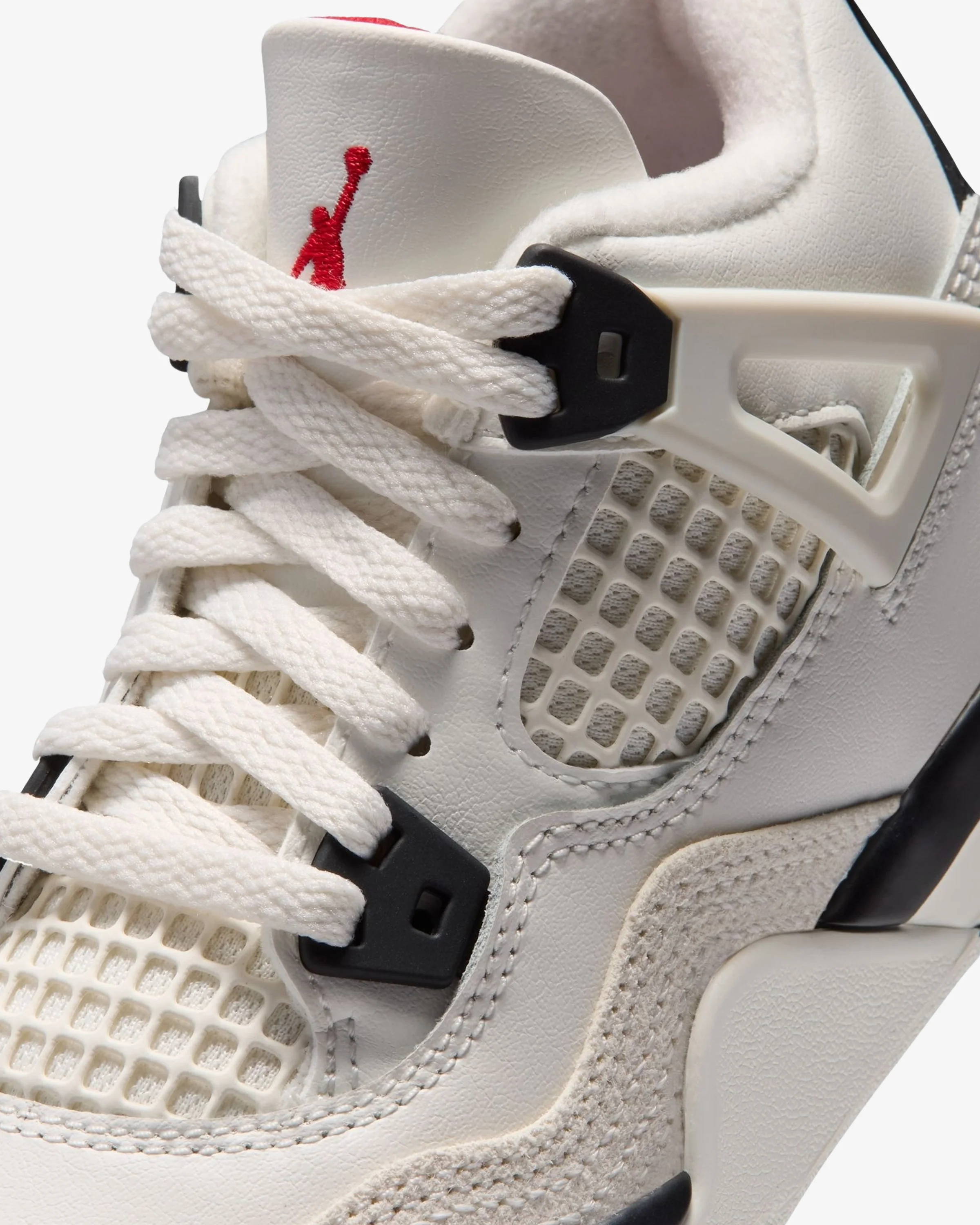 JORDAN PS AJ 4 RETRO OG FC - SAIL/ BLACK/ UNIVERSITY RED - Image 6