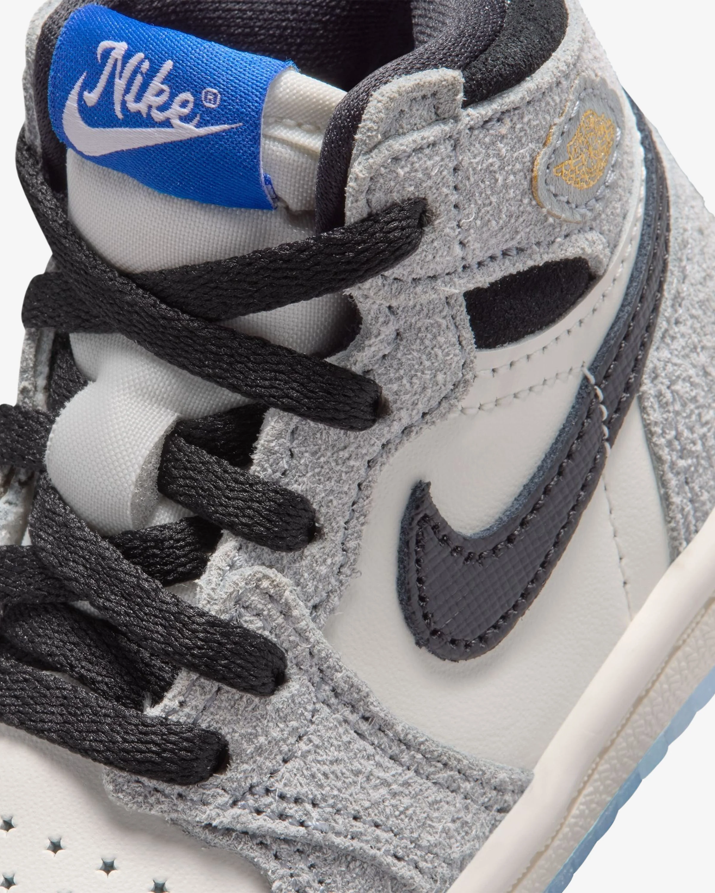 JORDAN TD  AJ 1 RETRO HIGH OG - COOL GREY/ BLACK/ SAIL - Image 6