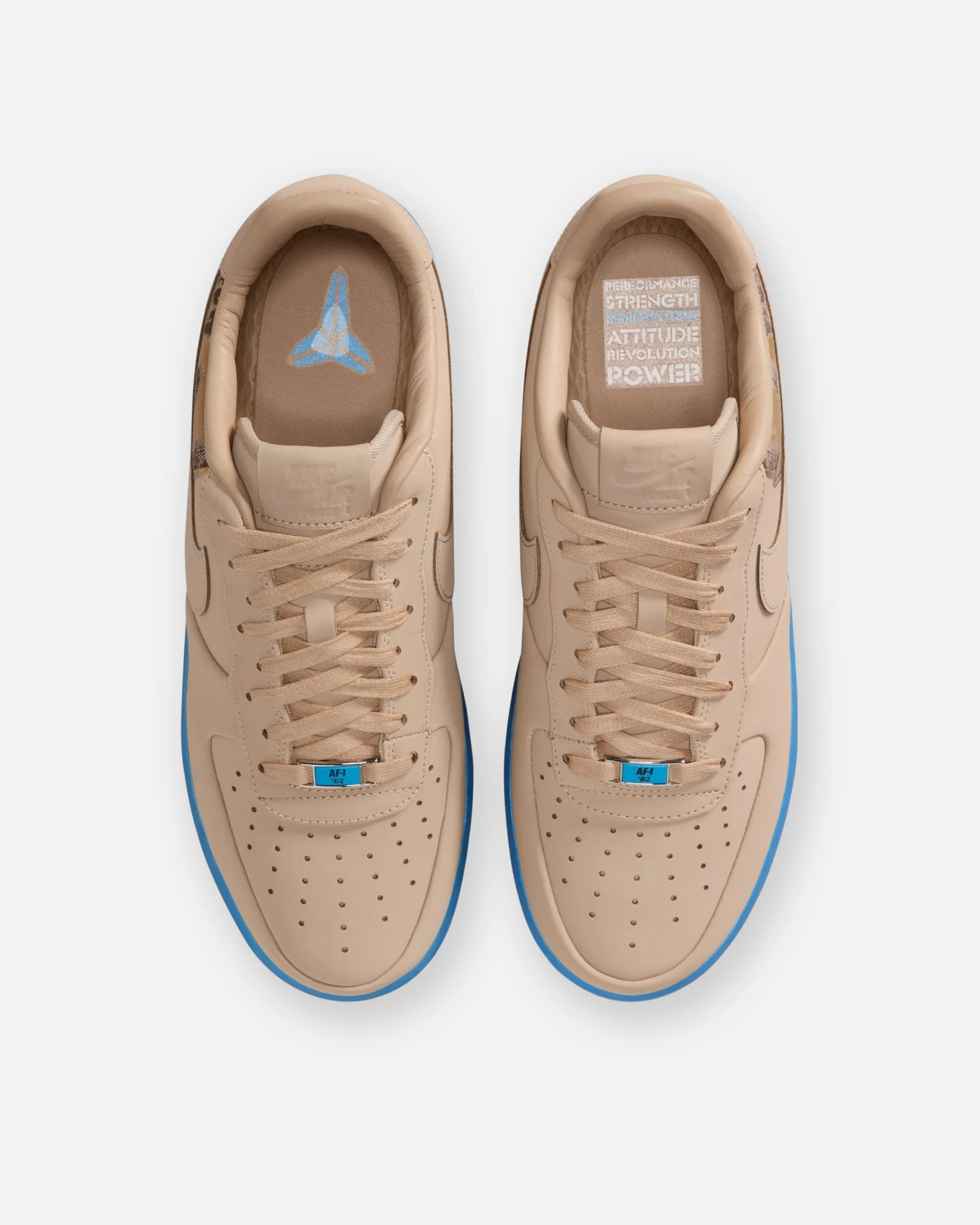 NIKE X KOBE BRYANT AIR FORCE 1 LOW - LINEN/ BLUE - Image 4