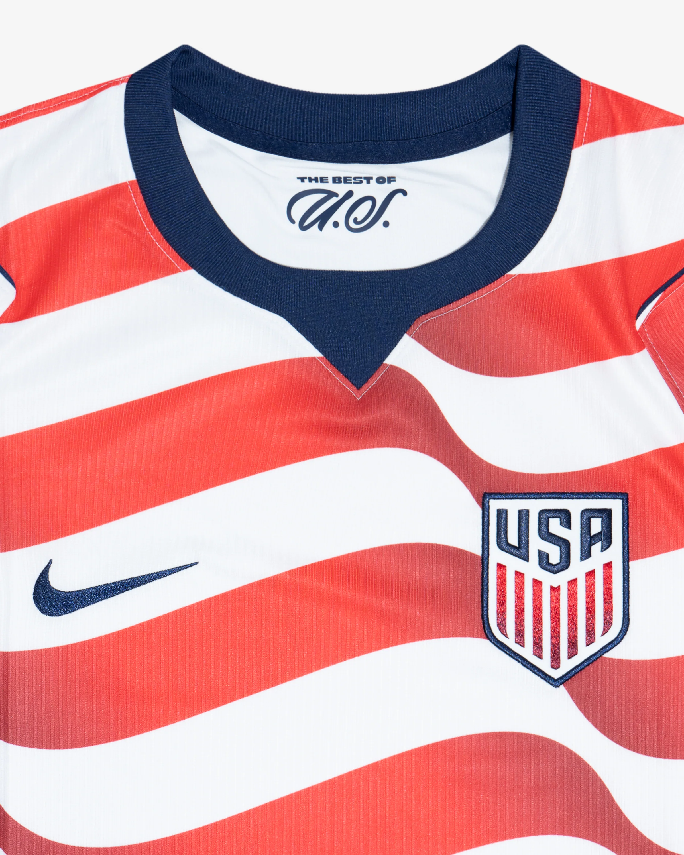 NIKE X USA  S/S STADIUM JERSEY - SAIL/MIDNIGHT NAVY - Image 3