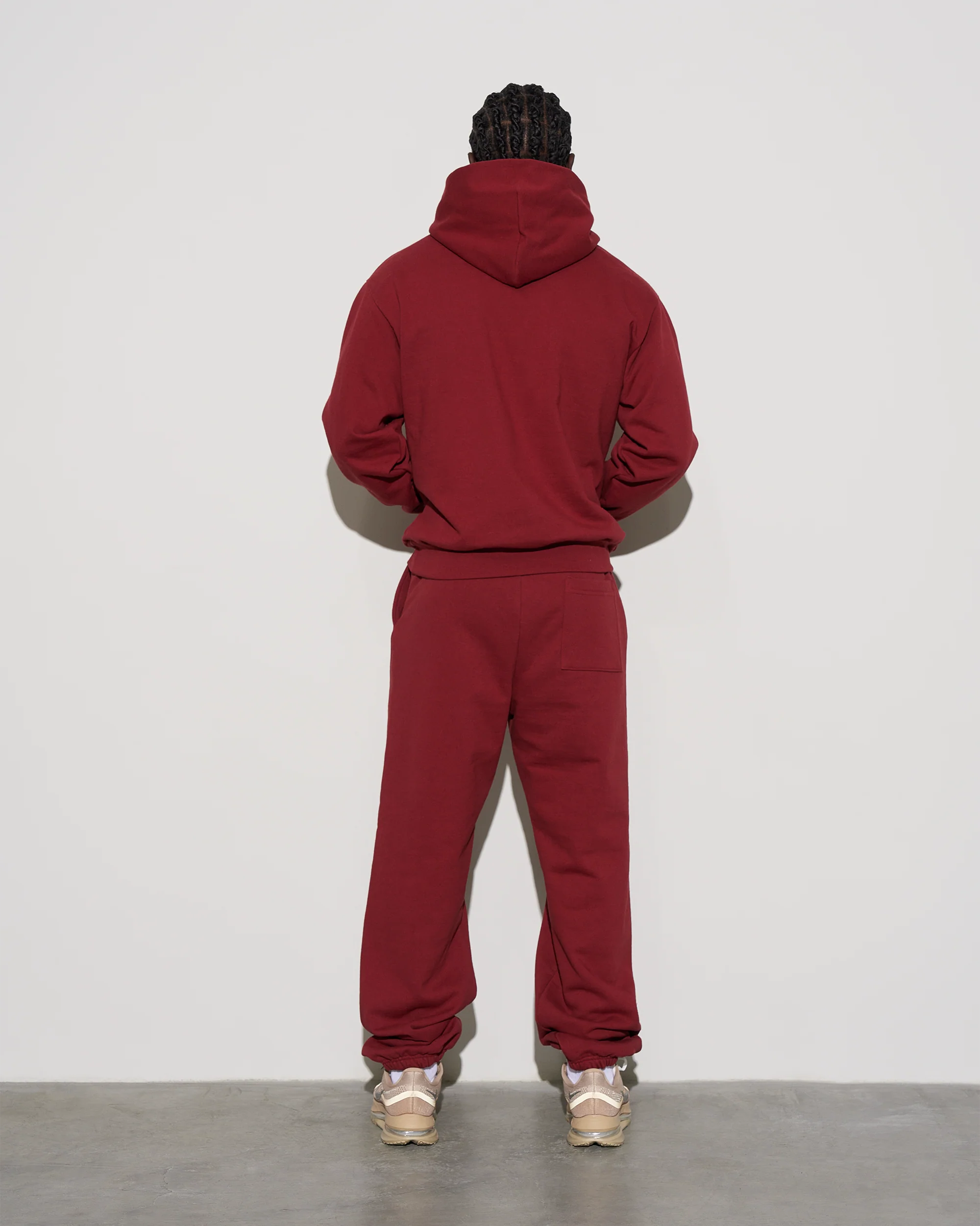UACTP STENCIL GYM PULLOVER HOOD - BURGUNDY - Image 7