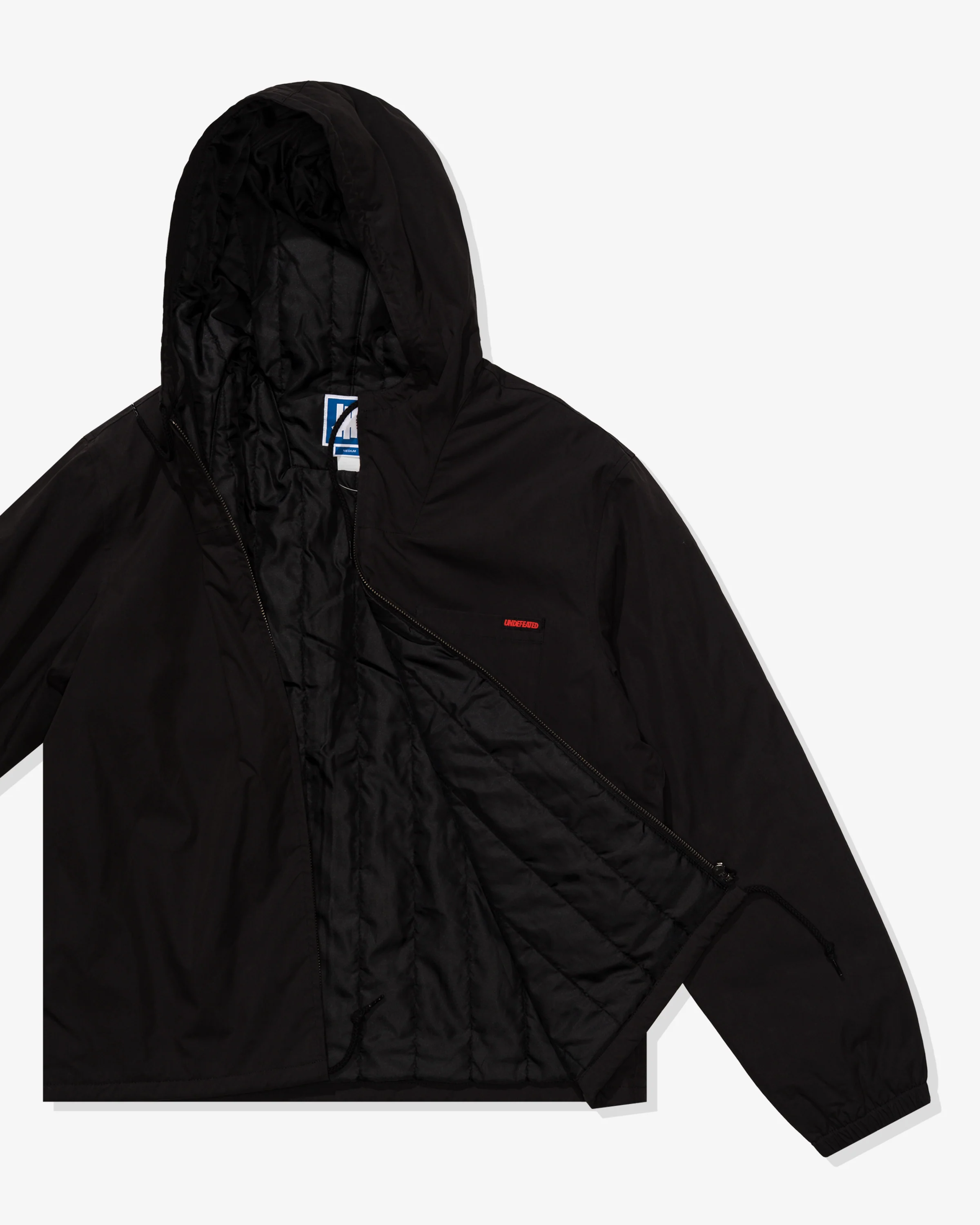 UNDEFEATED HOODED LIGHTWEIGHT WOVEN JACKET - BLACK - Image 3