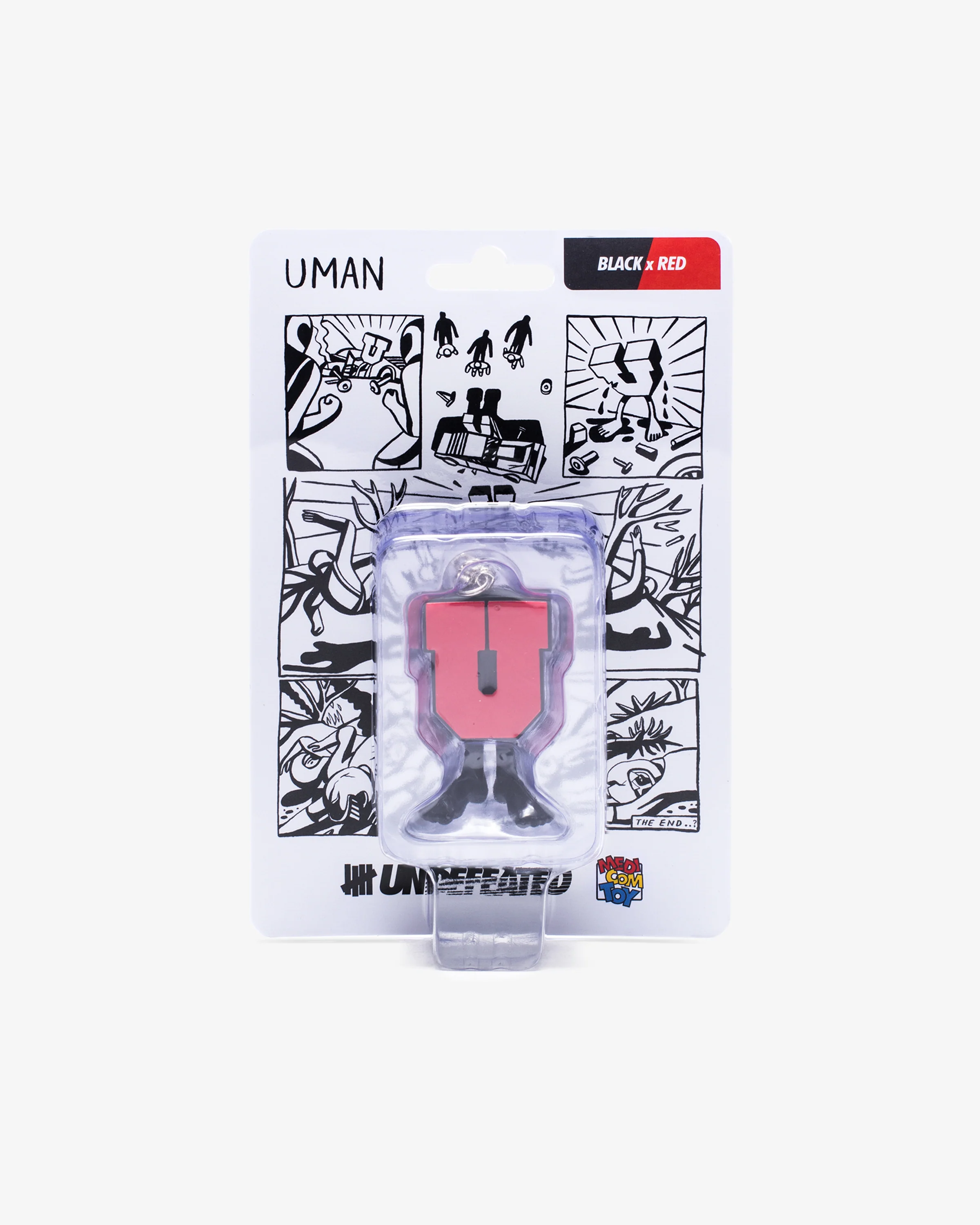 UNDEFEATED X MEDICOM UMAN KEYCHAIN - BLACK/RED - Image 4